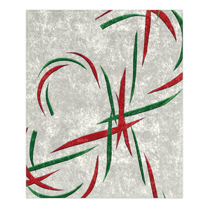 modern candy cane throw blanket