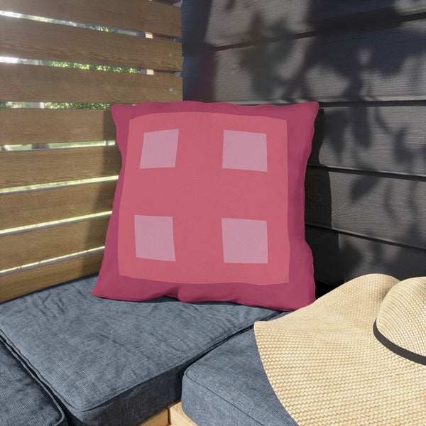 Pastel Pink Vibrant Indoor Outdoor Throw Pillow
