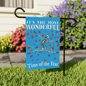 Fall Lovers Funny Halloween Skeleton Yard Flag