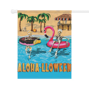 Aloha Halloween Vacation Funny Yard Flag