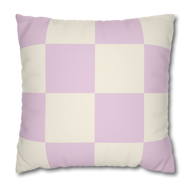 Checkered Lilac and White decorative throw pillow cover design trends 2025