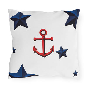 throw pillow with 'Anchor & Stars Patriotic' design