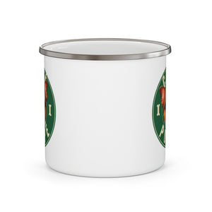 mug with 'Cafe Puppe Treat' graphic on a white background