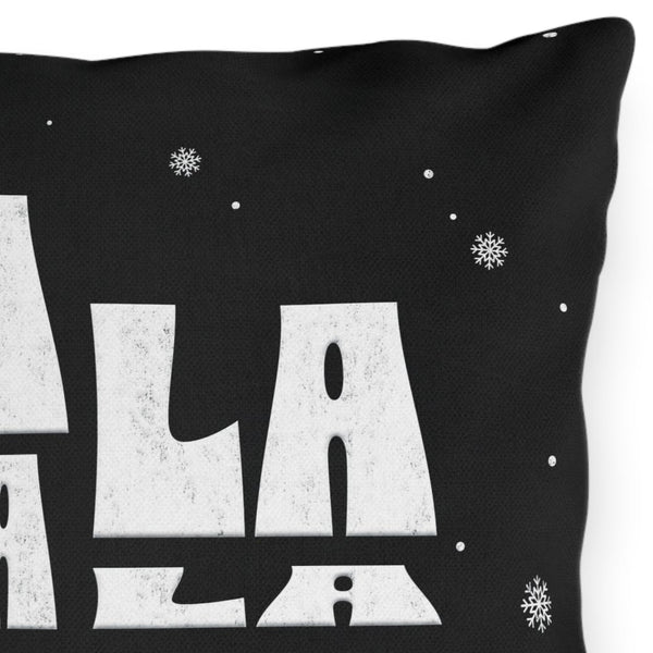 FaLaLaLaLa Indoor Outdoor Holiday Throw Pillow