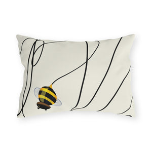 Buzzing Bee Indoor Outdoor Spring Pillow