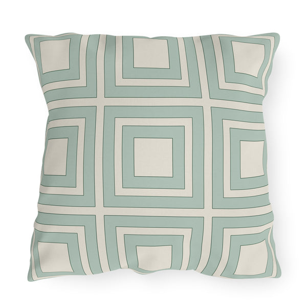 Light Green Ivory Modern Indoor Outdoor Throw Pillow