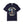 navy blue t-shirt with logo graphic and text 'Eddie's Sewage Service You Dump We Pump Since 1989'.