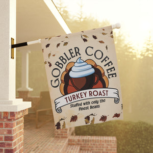Garden flag with 'Turkey Roast Coffee Funny Thanksgiving' design