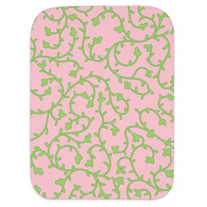 soft sherpa blanket with 'Pink & Green Vines Floral' design