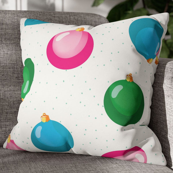 Colorful Ornaments Christmas Pillow Cover