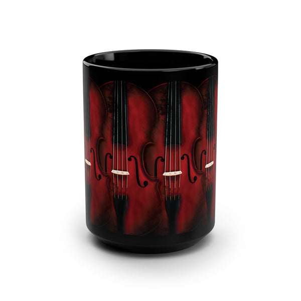 Abstract Violin Music Mug 15oz