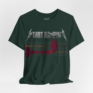White t-shirt with 'Virginia Tech Metallica Seismograph Chart' design on a white background