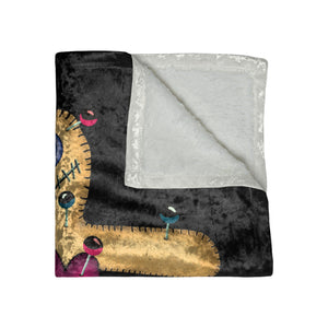 Voodoo Doll Funny Gift Halloween Throw Blanket