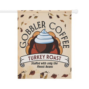Garden flag with 'Turkey Roast Coffee Funny Thanksgiving' design