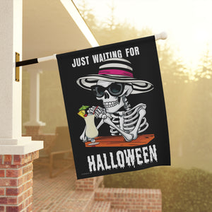 Waiting for Halloween Summer Yard Flag