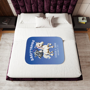 Personalized Sagittarius Zodiac Soft Sherpa Baby Blanket