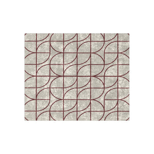 Soft sherpa blanket with 'Red & White Art Deco Decorative Throw' design