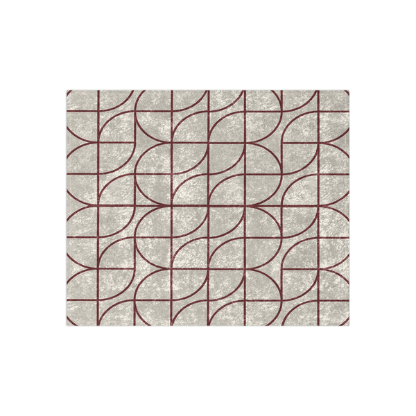 Red and White Art Deco Decorative Throw Blanket