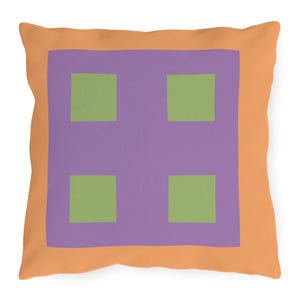 Pastel Orange Green Purple Indoor Outdoor Pillow