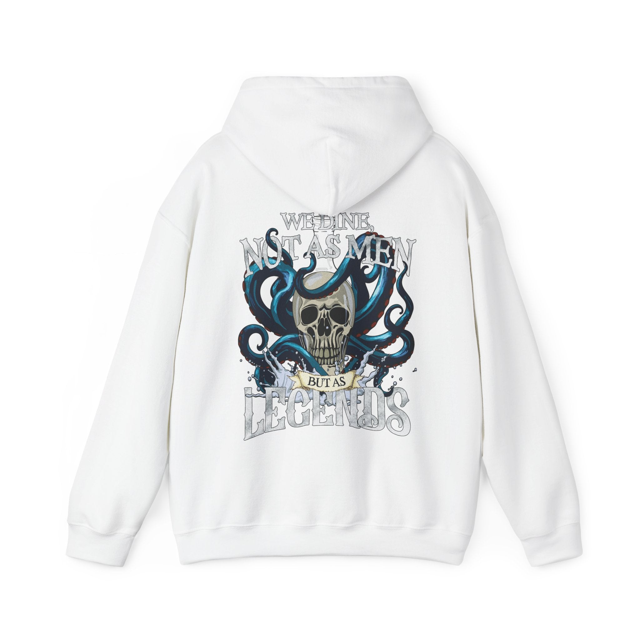 Pirate Sayings Skull Dine as Legends Men's Hoodie