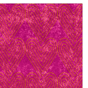 Art Deco Hearts Pink Decorative Throw Blanket