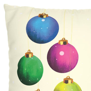 throw pillow with 'Christmas Ornaments Soft Cover Holiday' design