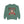Green sweatshirt with a festive graphic of a woman in a Santa hat and text 'Mama Dow's Moonshine Misadventures' on a white background.