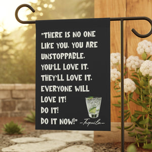 Garden flag with 'Tequila Lovers Sarcastic Funny' design
