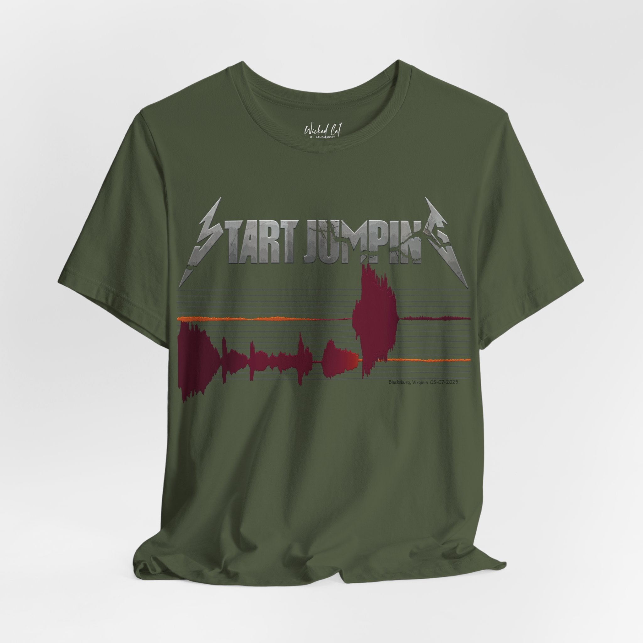 Virginia Tech Metallica Seismograph Chart T-Shirt