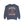 A navy blue crewneck sweatshirt featuring a Halloween graphic of a dancing skeleton surrounded by falling red and orange leaves, with the text 'IT'S THE MOST WONDERFUL TIME OF THE YEAR'.