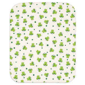 St. Patricks Shamrocks Sherpa Baby Blanket