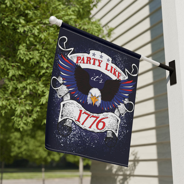 4th of July American Eagle Party 1776 Yard Flag