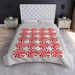 Peppermints Festive Christmas Throw Blanket