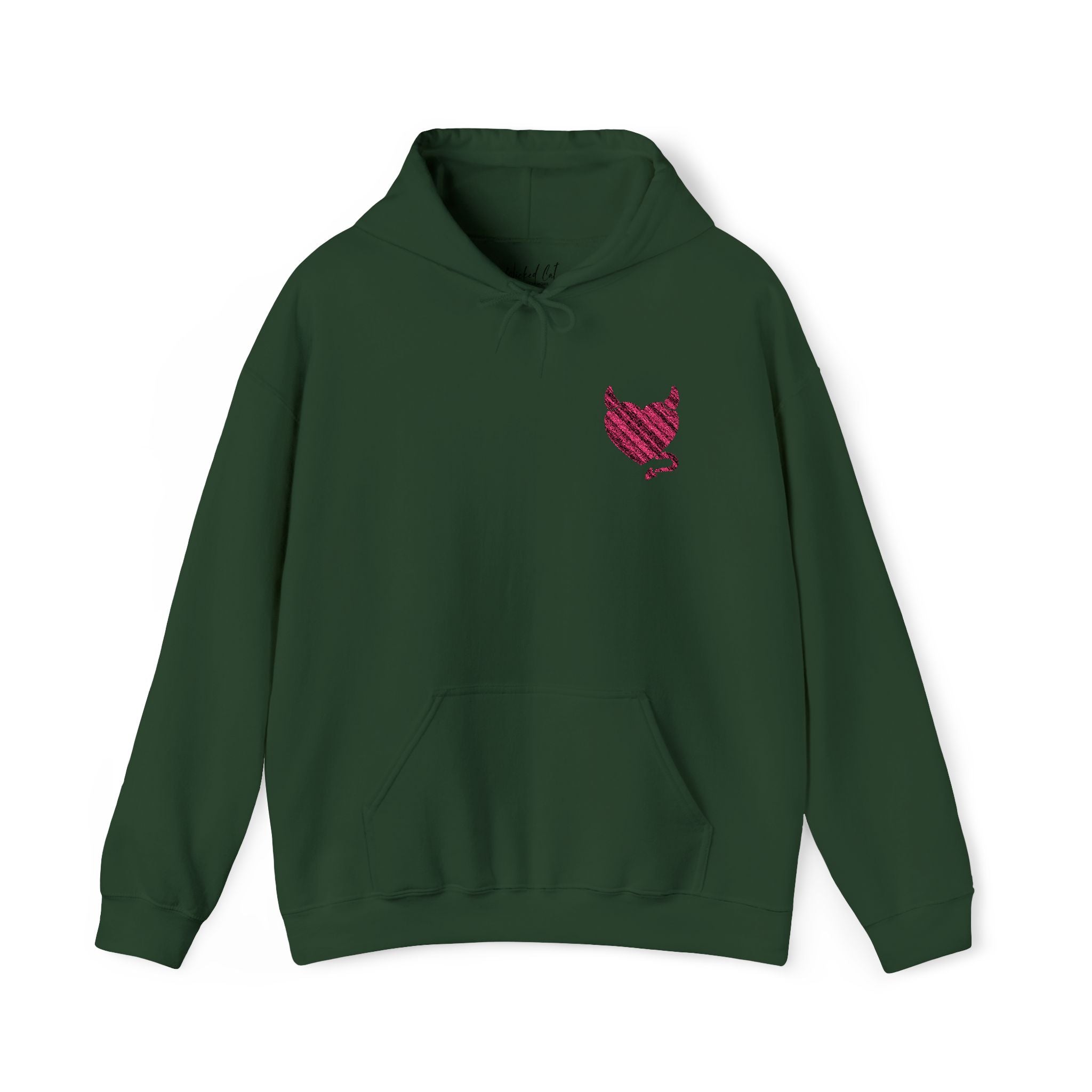Embroidered Wicked Heart Women's Sweatshirt Hoodie