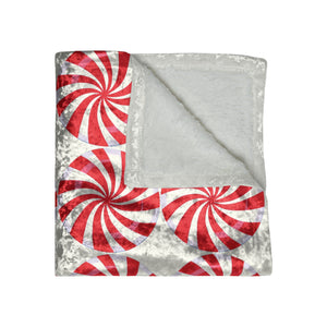 Peppermints Festive Christmas Throw Blanket