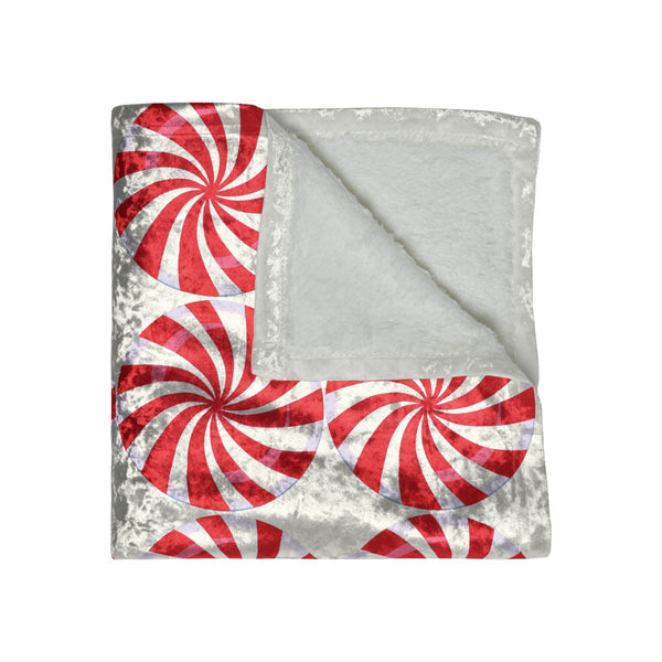 Peppermints Festive Christmas Throw Blanket