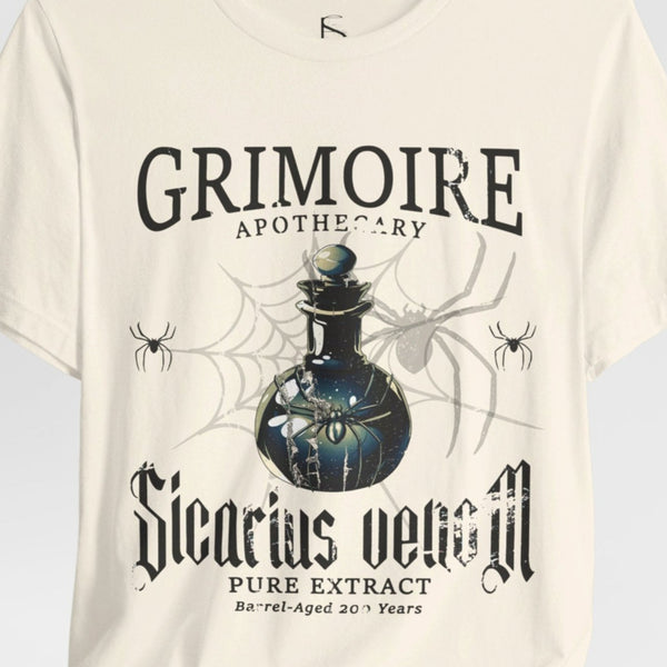 Apothecary Label Spider Venom Halloween T-Shirt
