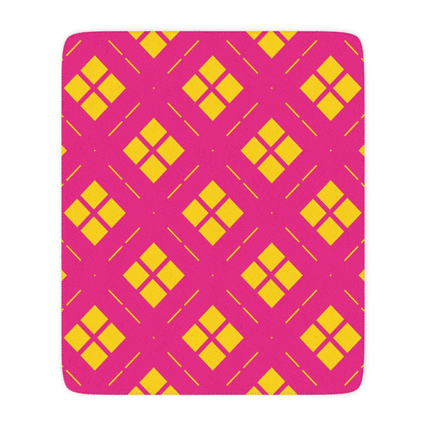 Pink and Yellow Modern Decor Throw Blanket