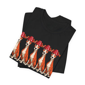 Forest t-shirt with 'Whippet Good Devo 80's Music Funny' design on a white background