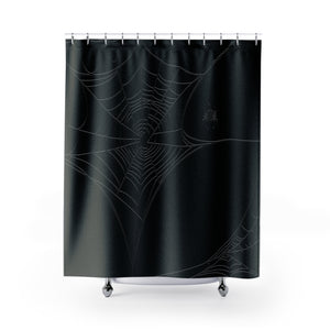 Spiderweb Spider Black Bath Shower Curtain
