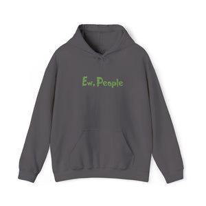Gray hoodie with 'Ew, People text on a white background