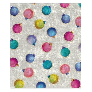 colorful ornaments Christmas throw blanket chic decor