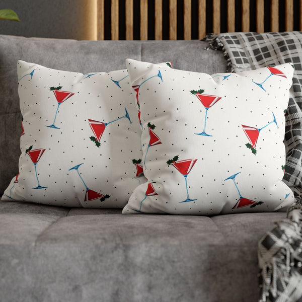 Martini Party Pillow Cover Holiday Throw Pillow