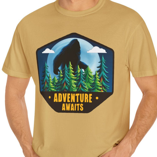 Comfort Colors® Bigfoot Adventure Awaits Funny Camping T-Shirt
