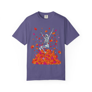 Fall Lovers Skeleton Halloween T-Shirt Comfort Colors®