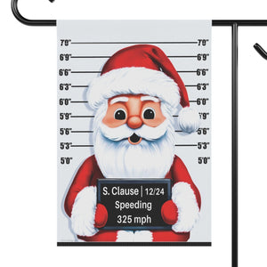 funny santa holiday flag