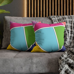 throw pillow with 'Pop Art Comic Cover' design
