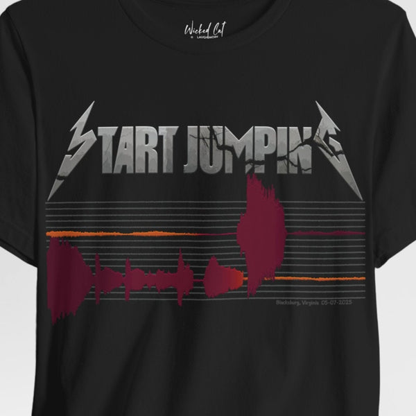 Virginia Tech Metallica Seismograph Chart T-Shirt