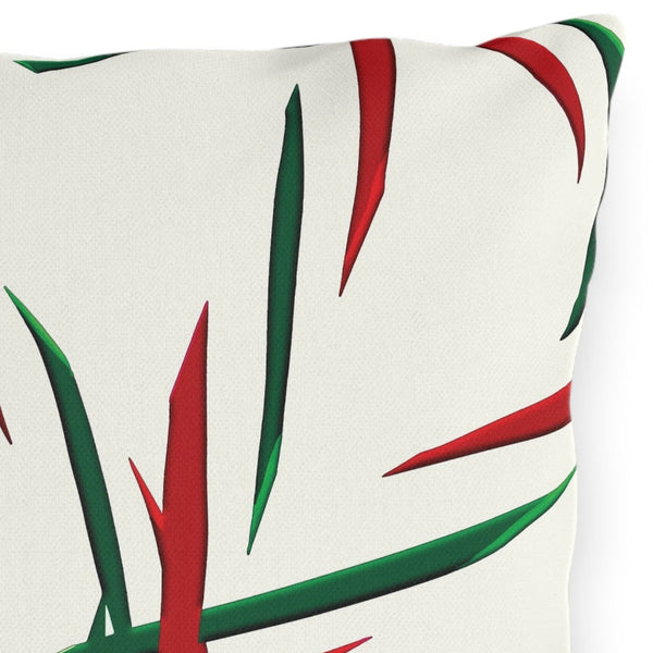 Candy Canes Indoor Outdoor Christmas Throw Pillow