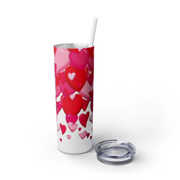 Lot's of Love Hearts Skinny Tumbler 20oz